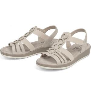 VJH Confort Women’s Comfortable Elastic Open toe Low Wedge Sandals